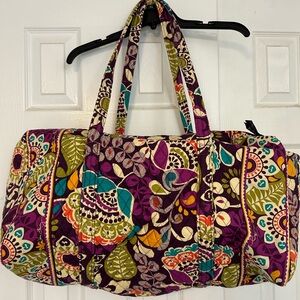 Vera Bradley Plum Crazy Retired Large Duffel Bag